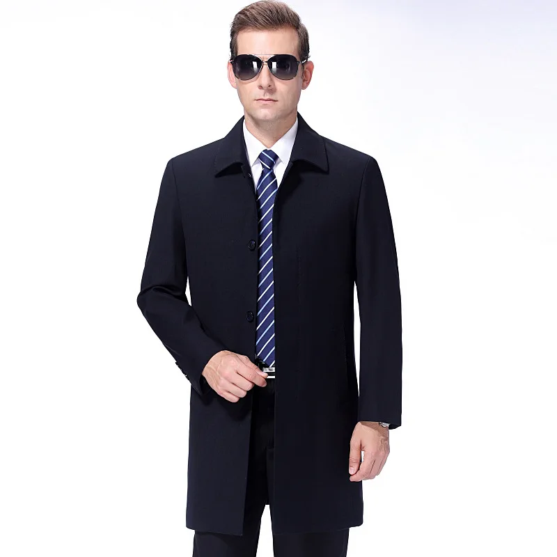 2023 Новая Весенне-осенняя мужская куртка Большого размера, тренчкот, мужское длинное пальто, деловые Повседневные пальто, мужская одежда Jaqueta FCY4685