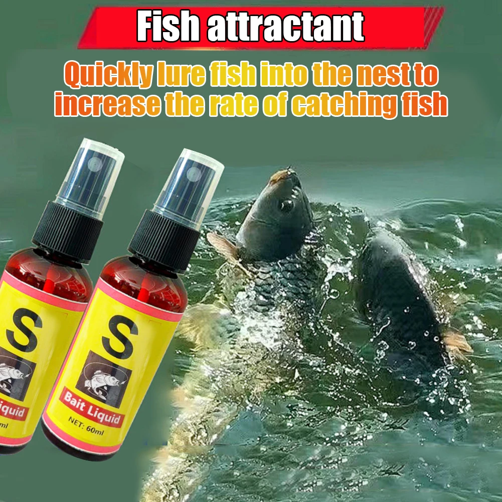 60 мл Спрей-аттрактант для рыбы, ароматизированная добавка к рыболовной приманке с рыбным запахом для ловли карася, рыболовные принадлежности