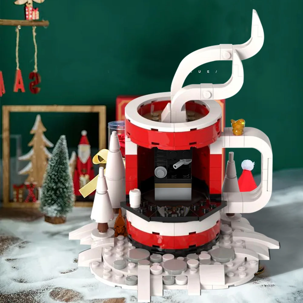 Gobricks MOC Creativity Cup-o-Jolly Java Stand Набор строительных блоков Модель кубка Обучающие кирпичные игрушки для детей Подарок на день рождения