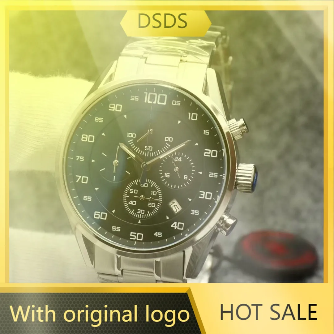 Водонепроницаемые кварцевые часы Dsds Men's 904L из нержавеющей стали 44 мм -tag