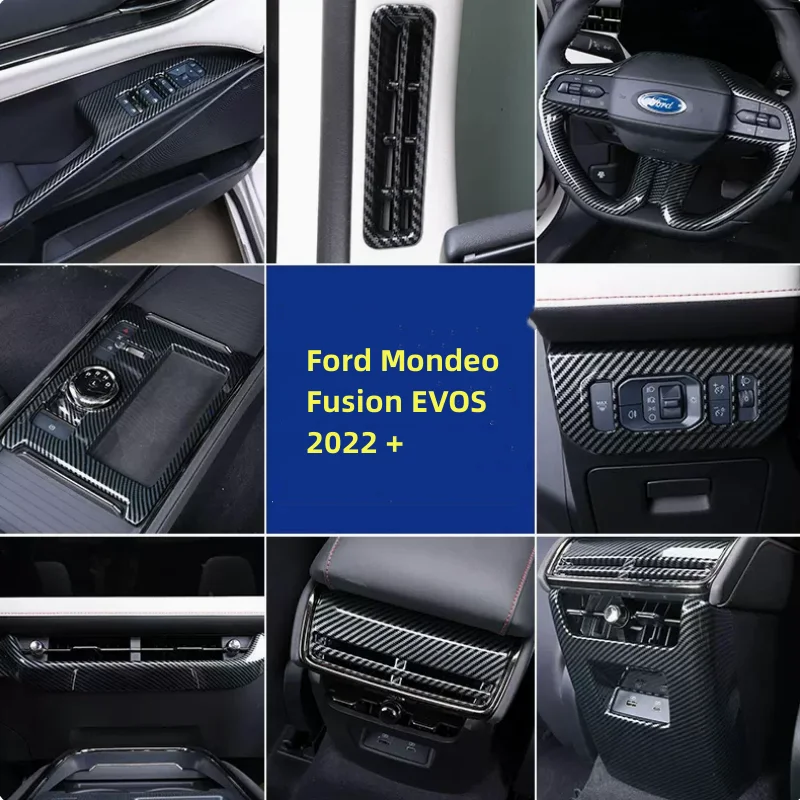 Для Ford Mondeo Fusion Evos 2022 2023 Аксессуары Наклейка на руль автомобиля LHD Дверной Подлокотник Переключатель Окна Управление Крышка переменного тока
