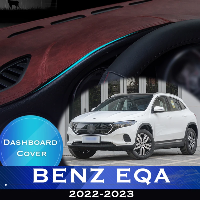 Для Mercedes Benz EQA 2022-2023 Приборная панель автомобиля, избегающая освещения, приборная платформа, крышка стола, кожаный противоскользящий коврик для приборной панели