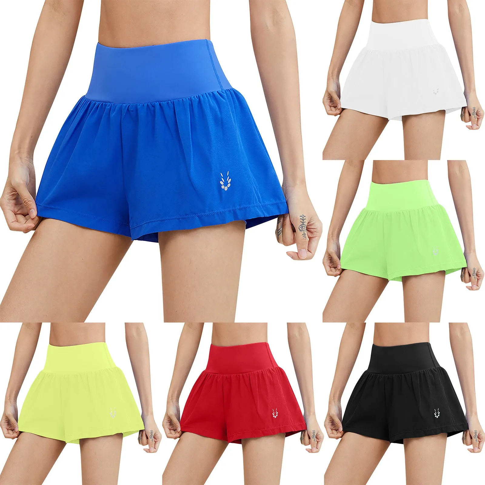 Женские шорты для тренировок, двухслойные повседневные летние шорты для занятий бегом, йогой, атлетикой