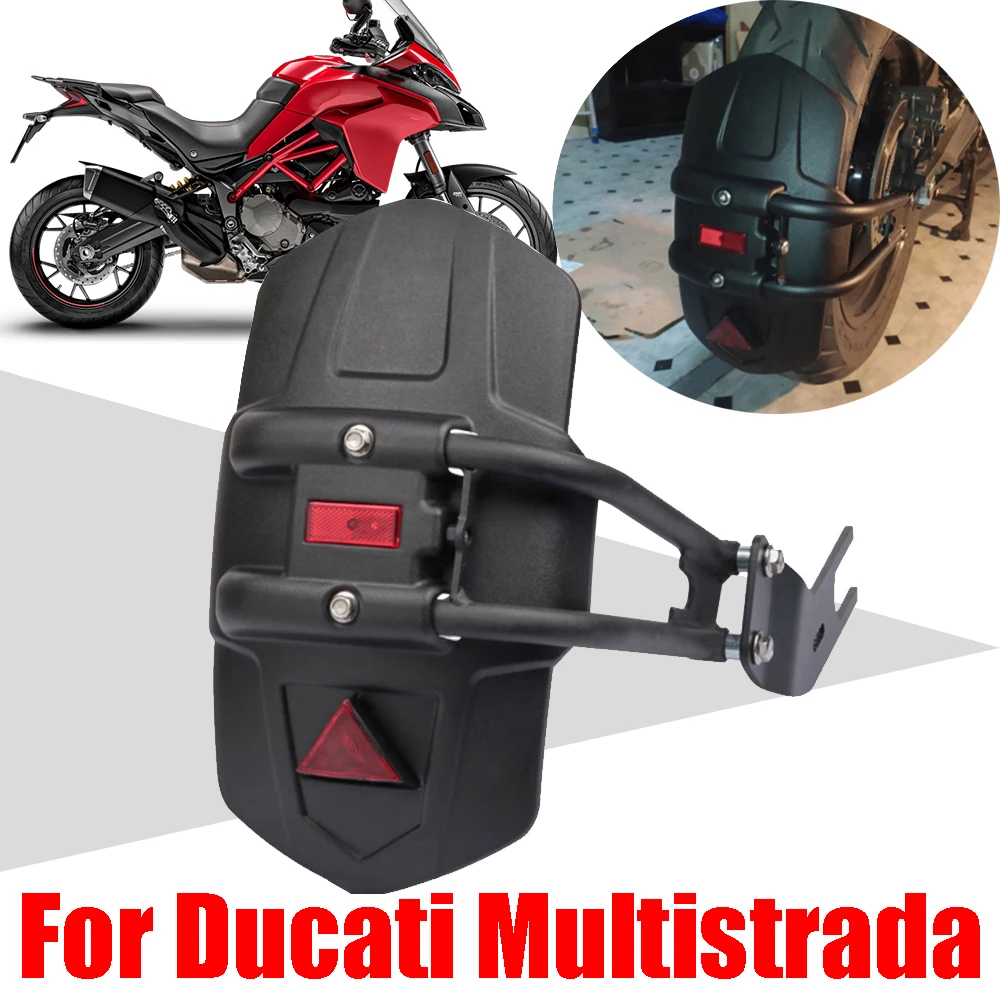 Защитная крышка заднего крыла мотоцикла черного цвета, подходит для Ducati Multistrada 950s 1200 1260 Enduro Pro V2s V4s