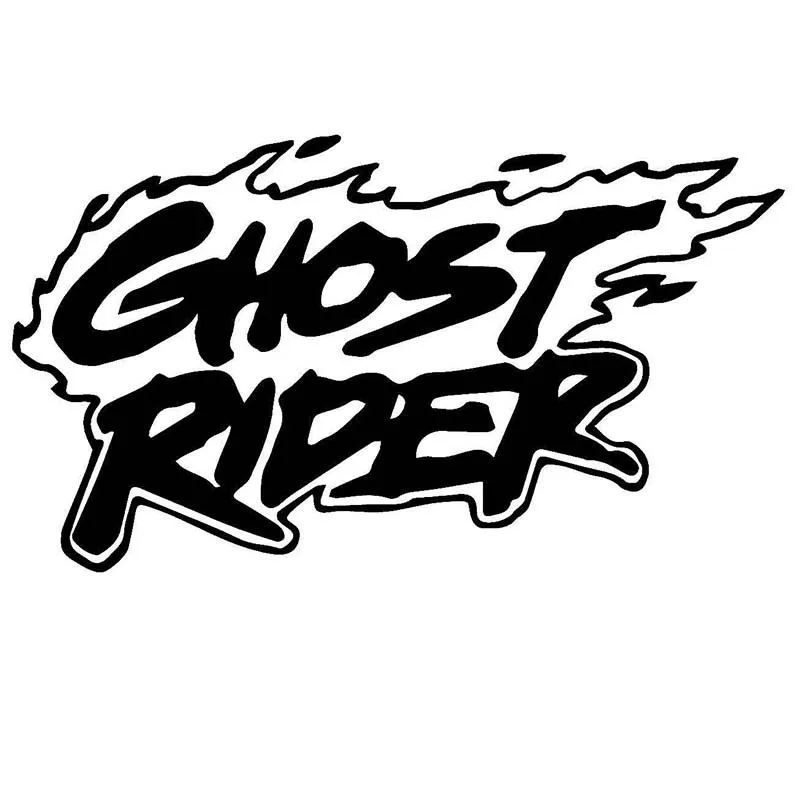 Креативная наклейка Ghost Rider на лобовое стекло, бампер, Наклейка на мотоциклетный шлем, Высококачественное виниловое покрытие KK, царапины, Украшение автомобиля
