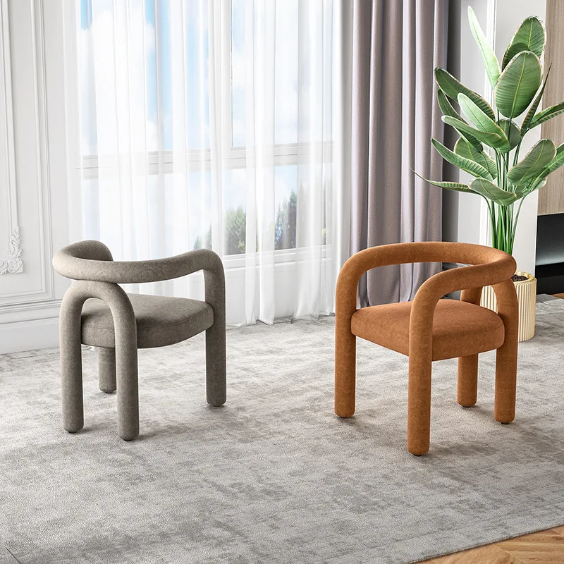 Кресло Wuli, Креативный изогнутый Кашемировый обеденный стул от скандинавского дизайнера, Модель спинки для гостиной, мебель для отдыха