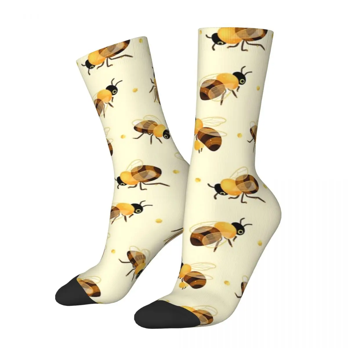 Носки с медоносными пчелами Harajuku, супер Мягкие чулки, всесезонные носки, аксессуары для мужчин, женские Рождественские подарки