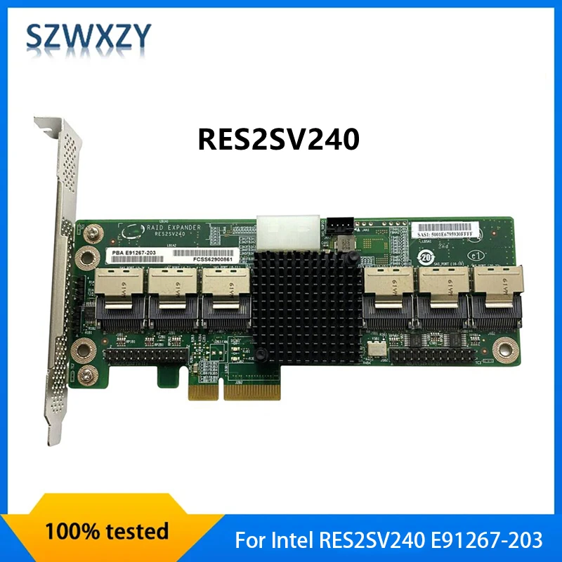 Оригинал для Intel RES2SV240 E91267-203 6 ГБ/сек. 24 Порта SAS SATA PCIe Карта Расширения RAID 100% Протестирована Быстрая доставка