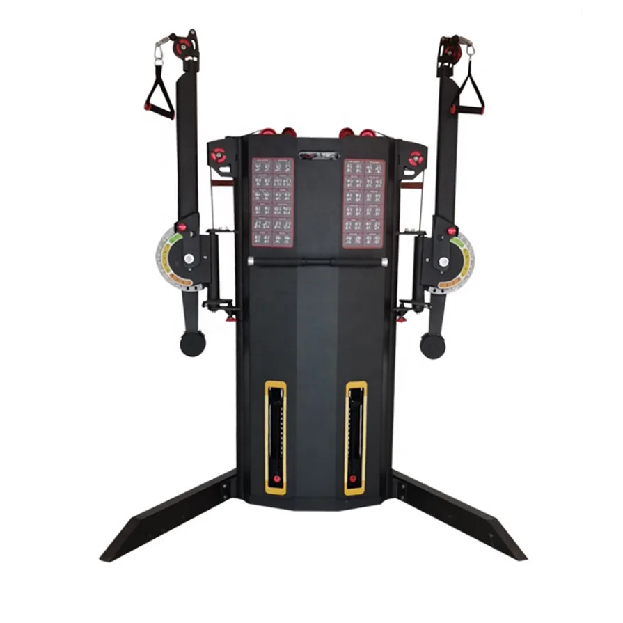 Перекрещивание тросов для занятий бодибилдингом в тренажерном зале, двухслойный многофункциональный тренажер с двумя подлокотниками