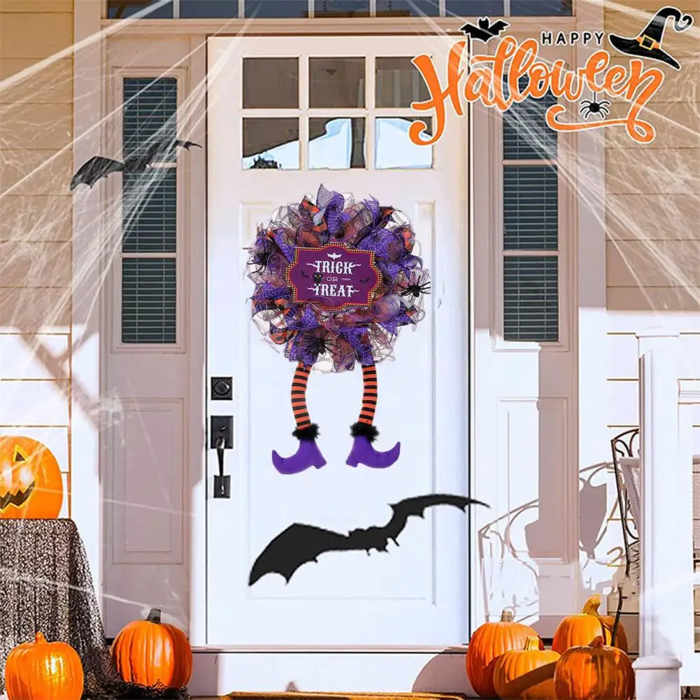 Подвеска на Хэллоуин, ноги ведьмы-паука, тканевый декор с буквенным принтом, Жуткий Дом с привидениями, декор для дверей, окон, реквизит для вечеринки в честь Хэллоуина