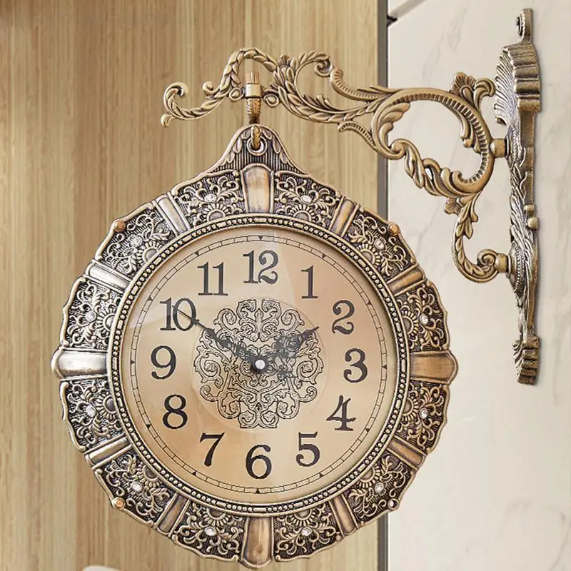 Современные Настенные часы Креативный Интерьер Большой Спальни, Роскошные Винтажные Стильные Настенные Часы, Необычное Настенное украшение Reloj Par AB50WC