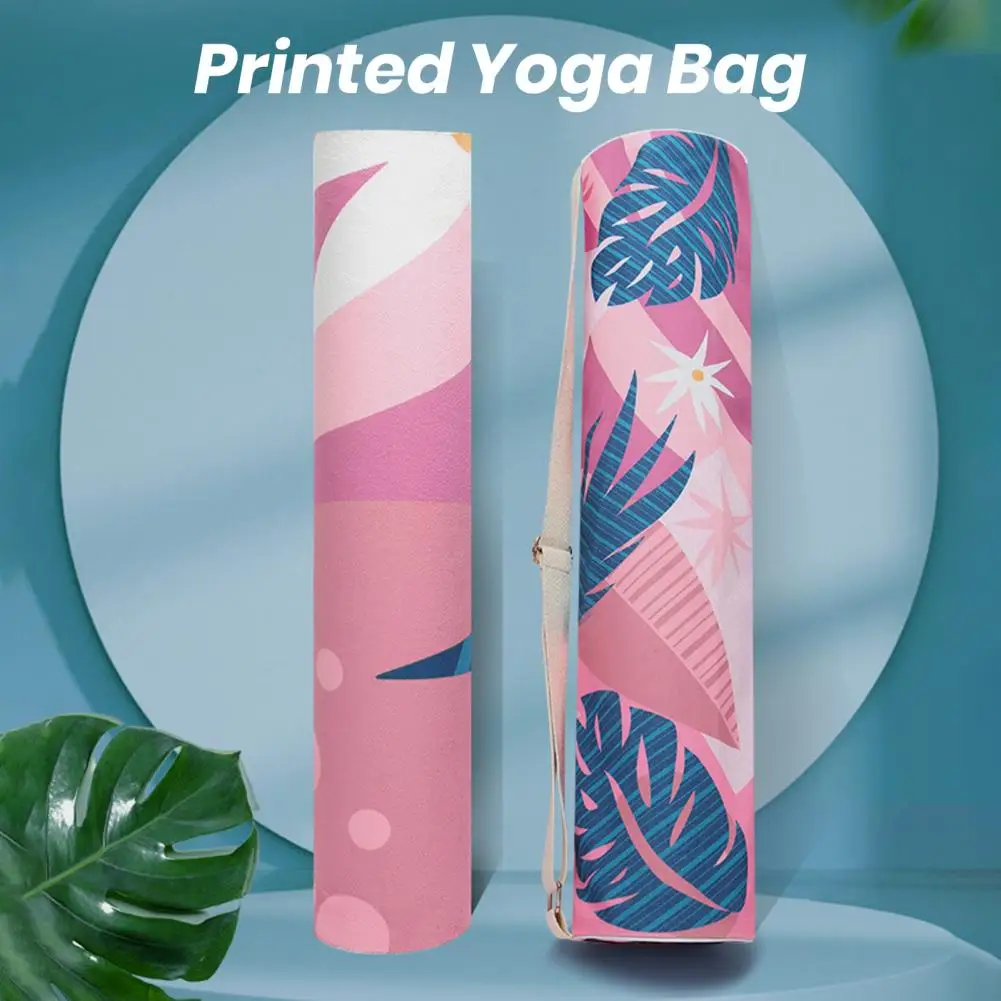 Сумка для йоги с принтом, Большая вместительная сумка для хранения ковриков для йоги С двойной застежкой-молнией, регулируемый плечевой ремень, многофункциональная сумка для йоги