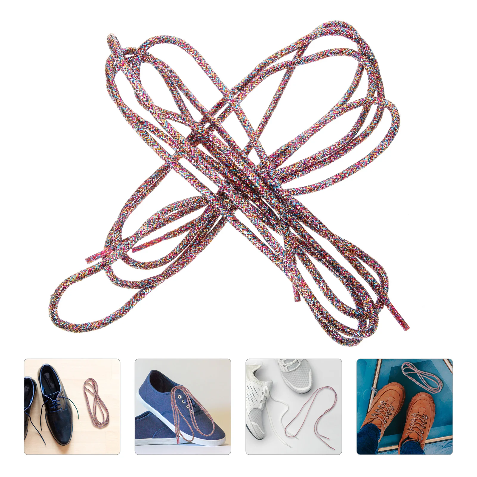 Шнурки для обуви, Кроссовки, Круглые Сменные шнурки, Многоразовая ткань, Декоративная