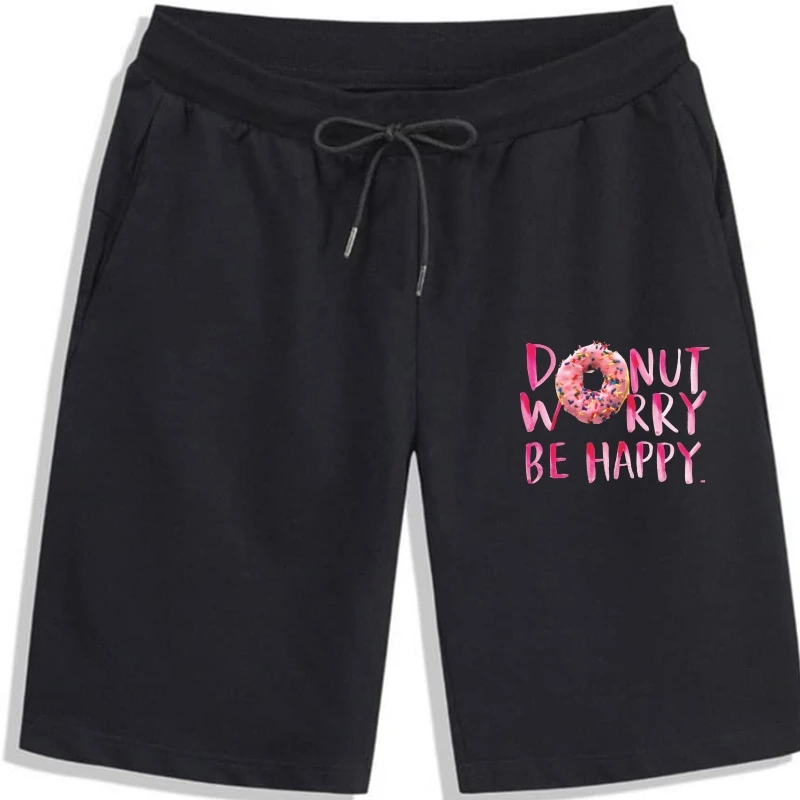 Шорты Leisure Donut Worry Be Happy Для Мальчика Бесплатная Доставка Уникальный Дизайн Для Мужского Досуга Camiseta